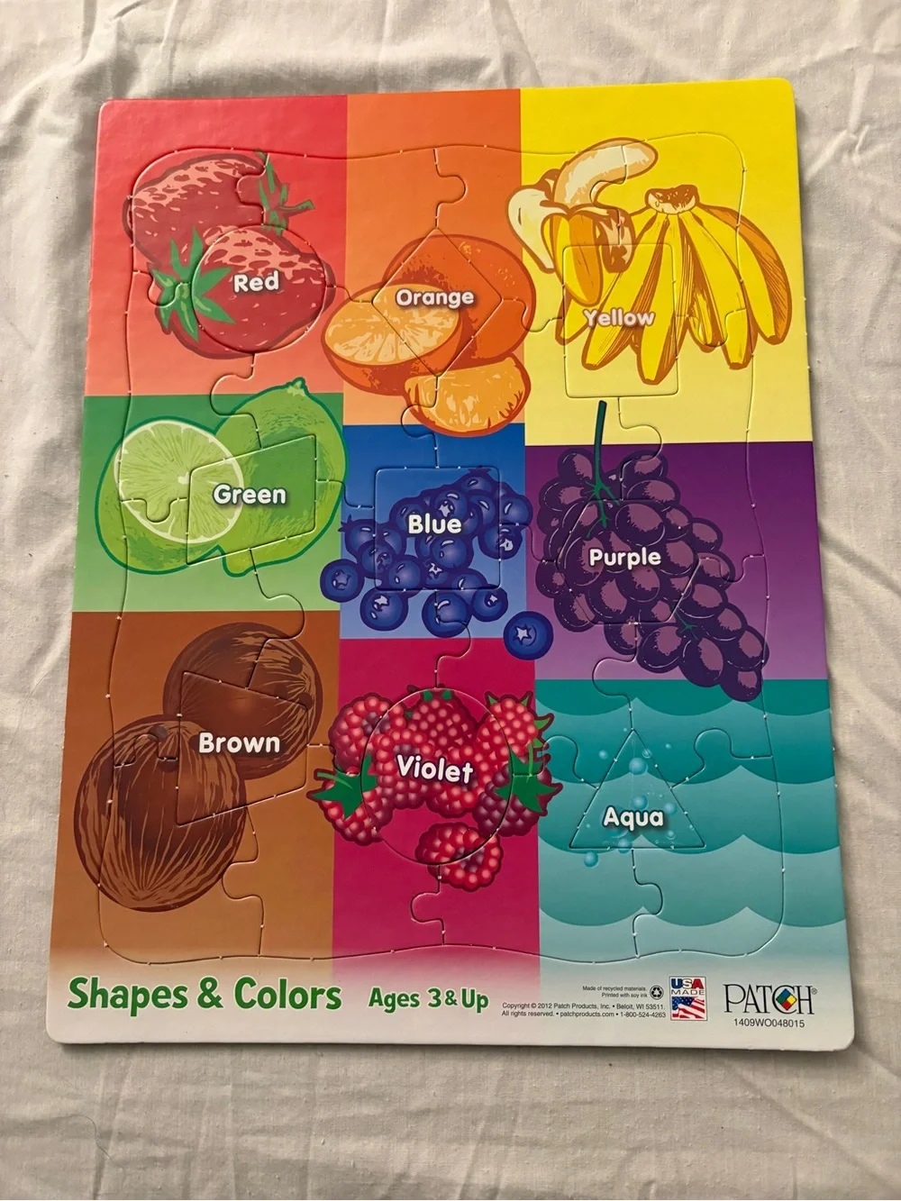 5 puzzles Alphabet, Animal, Vehicle, Foods, and Animal Alphabet